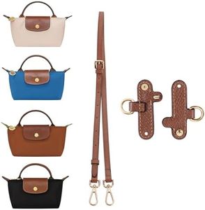 LOUKAYCCI Purse Straps Replacement,Leather Handbag Crossbody Shoulder Strap Adjustable for Longchamp Mini Bag Women (Brown)