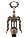 On Da House Vintage Corkscrew Wine Bottle Opener | Retro Looks | Grape Vineyard Design - (19 cm) Bronze Colour