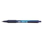 BIC Soft Feel Ball Pens Retractable, Blue, Medium Point, Dozen Box