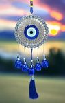 Paradigm Pictures 5 Bells Wind Chimes for Home Positive Energy, Evil Eye Hanging for Home, Evil Eye Home Decor Items, Hanging Decorative Items for Home