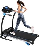 SereneLife Incline Treadmill, Treadmills for Home and Work, Folding and Compact Treadmill, Electric 2.5HP- Walking Pad with Handle, Apps, MP3 Player, Safety Key