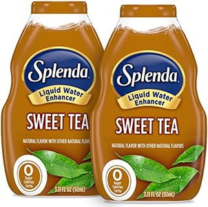 SPLENDA Liquid Water Enhancer Drops, Sugar Free, Zero Calorie, Natural Flavor, Concentrated Drink Mix, 3.11 Fl Oz Each Bottle (Sweet Tea, 2 Pack)