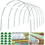 Greenhouse Hoops Grow Tunnel 6 Sets of 8FT Long Garden Hoops, Rust-Free Fiberglass Garden Hoops Frame for Garden Netting Raised Bed Plant Shade Cloth Row Cover, DIY Plant Support Garden Stakes, 36pcs