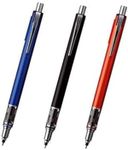 uni Mechanical Pencil Kurutoga Advance 0.5mm 3-Pencil Bundle Set, Navy (M55591P.9), Black (M55591P.24), Red (M55591P.15)