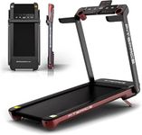 Fitspace Foldable Treadmill for Home - Wider Running Track - 10 Level Auto Incline, LED Display and Bluetooth Speaker - Portable Treadmill for Home Gym. (No Installation Needed)