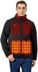 ORORO Men's 5 Heat Zones Softshell Heated Jacket with USB-C Rechargeable Battery, Fleece Lined Heated Coat (Black, L)