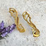 Maison Belle Peacock Design 5 Inches Brass Door Handle (Pair)