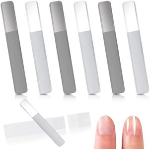 Lot de 6 limes à ongles en verre Nano - Polisseuse à ongles en verre avec étui pour ongles naturels