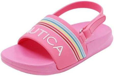 Nautica Kids Toddler-Infant Athletic Slide Pool Sandal |Boys - Girls|(Infant/Toddler/Little Kid), Pink Lemonade, 12 Little Kid