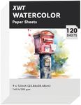 XWT 120 Sheets Watercolor Paper Bulk, 9x12in 140lb/300gsm, Cold Pressed Acid Free Natural White Textured Water Color Painting Art Supplies, Drawing Gift for Professional Adult Artists