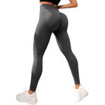 INSTINNCT Women Leggings Scrunch Butt Lifting Gym Leggings Yoga Pants Workout Pants Tummy Control (Grey,S)