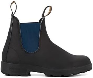 Blundstone Stivaletti 1917 Chelsea in Pelle Blu Alti all Caviglia Slip On - Nero-Blu 47