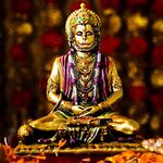 TIED RIBBONS Lord Hanuman Idol In Sitting Position (19X15 cm) Bajrangbali Murti Showpiece For Home Temple Mandir Pooja Room Office Corporate Diwali Gifts Items - Diwali decoration Items For Home decor