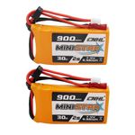 CNHL 900mah 2S Lipo Battery 30C 7.4V with PH2.0 Plug Compatible with RC Car 1/10 1/16 1/18 1/24 Scale Trucks(2 packs)