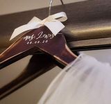 Personalized Bridesmaid Hangers, Wedding Hanger, Wooden Engraved Hanger, Bridal Dress Hanger, Wedding Name Hangers bridesmaids gift