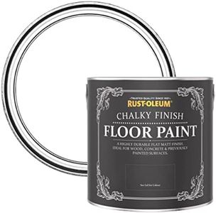 Rust-Oleum White Scratch-Resistant Floor Paint in Matt Finish - Cotton (WHITE) 2.5L