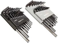 Amazon Basics Allen Wrench/Hex Key Set with SAE/Metric Sizes and 2 Storage Cases, 36 Piece Set