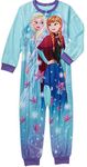 Disney Frozen Princess Anna & Elsa Girls' Blanket Sleeper Pajamas, Size M(7/8)