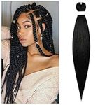 Aomig Braid Pre Stretched Braiding Hair, 23 Inch Professional Synthetic Fiber Hair for Crochet Braiding Hair, Texture Knotless Box Braids, Braiding Hair Extensions for Women