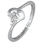 The Marketvilla 925 Sterling Silver Elegant Designer Dual Heart Special Infinity Love Finger Ring for Woman & Girl