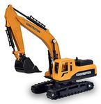 Bestonl Excavator Construction Bulldozer Long Crane Engineering Vehicle Model Unbreakable Toy for 3 Years Old Boy and Girl Vehicles Set for Kids 3-14 Years Excavator (Crane Excavator)