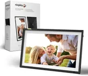 Nixplay Digital Touch Screen Picture Frame with WiFi - 15.6” Photo Frame, Connecting Families & Friends (Black/White Matte)