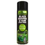 Autotek Professional Spray Paint, Black Bumper & Trim, 500 ml