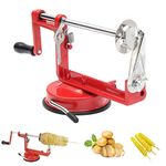 kyaoayo Manual Spiral Potato Slicer, Stainless Steel, Multipurpose, Potato Preparation, Grilling