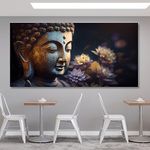 SAF Unframed Rolled Art Print||Lord Buddha Canvas Wall Art Print for Home Décor And Office||Unframed canvas Painting For Wall decor||Home wall and Office Interior PRE-CR-220