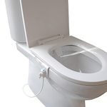 Toilet Bidet Attachment, Toilet Flushing Sanitary Device with Adjustable Spray Nozzle, Non-Electric Bidet Toilet Seat Attachment Bidet for Male and Female(White)