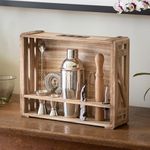 Mixology Bartender Kit with Stand - Cocktail Shaker Set with Premium Bar Tools - Bar Set for Home Bartending Kit - Unique Housewarming for Him or Her Drink Mixer Set + Ergonomic Muddler