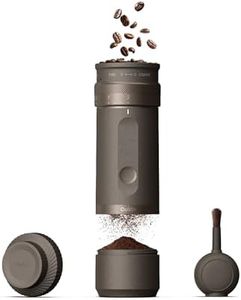 OutIn Fino Portable Electric Coffee Grinder,Adjustable Coffee Bean Grinder with 28 Precise Grind Setting,One-Button Burr Coffee Grinder with Fast‑Charge Battery, Auto‑Stop & Clog‑Protection