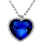 Shining Diva Fashion Valentine Gift for Girlfriend/Wife The Famous Titanic Heart of Ocean Pendant Necklace for Women & Girls (SDF6616np)