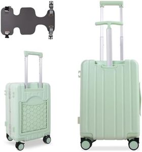 Apelila 20” Carry On Ride On Suitcase Luggage, with TSA Approved Lock and Aircraft Grade Aluminum Frame, 360° Silent Wheels and Waterproof Storage for Kids 4-8 Boys Girls (Green)