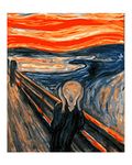 WOWDECOR Paint by Numbers Kits for Adults Kids, DIY Number Painting - The Scream by Edvard Munch 40 x 50 cm - New Stamped Canvas (Frameless)