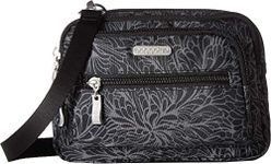 Baggallini Women's Slim Strap Convertible Cross Body, Midnight Blossom Print, Regular