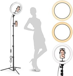 GearLight 10" Ring Light Tripod with LEDs, Dual Phone Holders - for Makeup, Photography, Room Décor