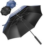 ISABRELLA Umbrella for Men - 54 Inch Umbrella Big Size - One-Click Automatic Open - Suitable for Rainy Days and Sun Protection (Blue, Extra Large)