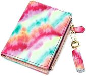 GEEAD Small Wallets for Women Bifold Slim Coin Purse Zipper ID Card Holder