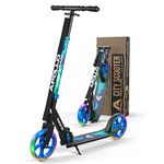 APOLLO Scooter with LED Light - Kids, Teens and Adult Scooter Large Wheel - Kick Scooter LED Light Scooter - Light Up Wheels - 3-Secs Folding Kick Scooter with Big Wheels (XXL) - Adult Kick Scooter