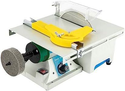 Mini Table Lapidary Saw, Multifunction Mini Lapidary Saw Gem Jewelry Polishing Grinding Machine w/Flex Shaf, 750W Jewelry Rock Polishing Buffer Bench Lathe & Polisher Machine, 800-10000RPM
