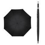 STAR WORK King Edition Waterproof Big Umbrellas for Men Women | Stylish Handle with Umbrella Cover | Anti Fade Summer & Winter Large Golf Chaata | Metal Stick Floor Pointer | Double Canopy (Blue)