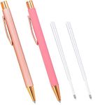 2 Pieces Weeding Pen Tool for Vinyl, Precision Pin Pen Weeding Pen Tools with 2 refill Quick Air Release Tool Pinpen Vinyl Pen weeder (Rose,Pink,2refills)