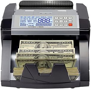 Nadex V1800 Money Counter - Color Coded Dual TFT Display - Professional Grade Accurate Fast Bill Counting with UV/MG/IR Counterfeit Detection - Counts 1000 Notes/Min