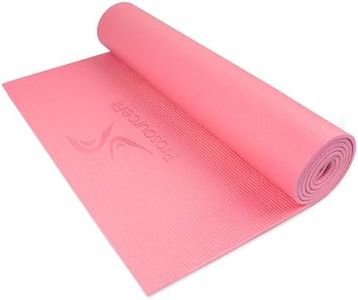 ProsourceFit Original Yoga Mat ¼-Inch Thick Non-Slip Surface with Carrying Straps for Balance and Stability, Multipurpose Workout Mat for Pilates, Yoga, and Meditation, Pink
