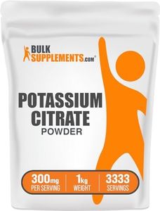 BulkSupplements.com Potassium Citrate Powder - Potassium Supplement, Potassium 99 mg - Potassium Citrate Supplement, Potassium Powder - Gluten Free, 300mg per Serving, 1kg (2.2 lbs)