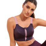 Enamor SB29 Front Open Bounce Control High-Impact Sports Bra for Women- Full Coverage, Padded and Wirefree(SB29_Nightshade_36C)