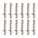 LAPO Heavy Duty Aluminium 8 Inch Tower Bolt for Home,Offices Doors and Windows/Tower Bolt for Main Door/Door Latch/Kundi/Chitakini/Door Latch for Main Door and Windows (Matt Finish, Pack of 12)