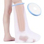 Apasiri Cast Cover Lower Leg for Shower, Reusable Waterproof Cast Protector for Adult Leg, Ankle, Foot, Toe, Watertight Seal Cast Bag Keep Your Cast Dry In The Shower