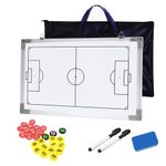 RoseFlower Magnetic Portable Football Coaching Board, Soccer Training Pro Double-Sided White Board Basketball Coaches Board Hanging Competition Teaching Command Winning Strategy Board with Marker